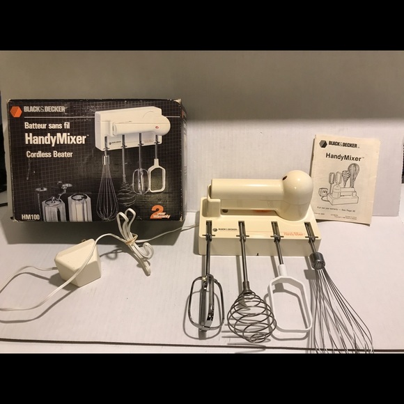 Black & Decker Other - Vintage black + decker handy mixer Cordless Beater